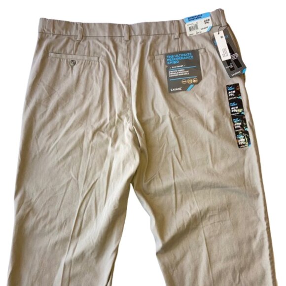 Savane Ultimate Performance Chino Pants Stretch 40x29 Mid Khaki NWT - Picture 8 of 9